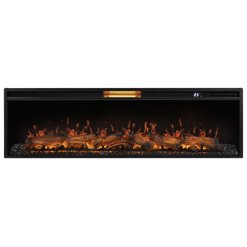 Каминокомплект Royal Thermo Aurora RTFP/P-AR60LS + портал Michigan 60 камень молочный/шпон темный дуб