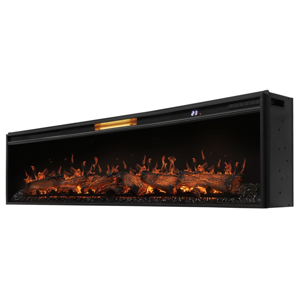Каминокомплект Royal Thermo Aurora RTFP/P-AR60LS + портал Michigan 60 камень молочный/шпон темный дуб